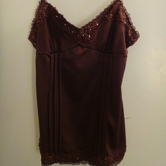 Brown Beaded Cami - Picture 8 of 9